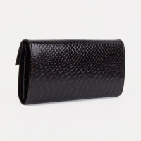 Кошелёк женский на кнопке, цвет тёмно-коричневый