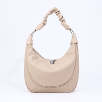 Сумка-мешок на молнии, наружный карман, длинный ремень, цвет бежевый Сумка-мешок на молнии, наружный карман, длинный ремень, цвет бежевый