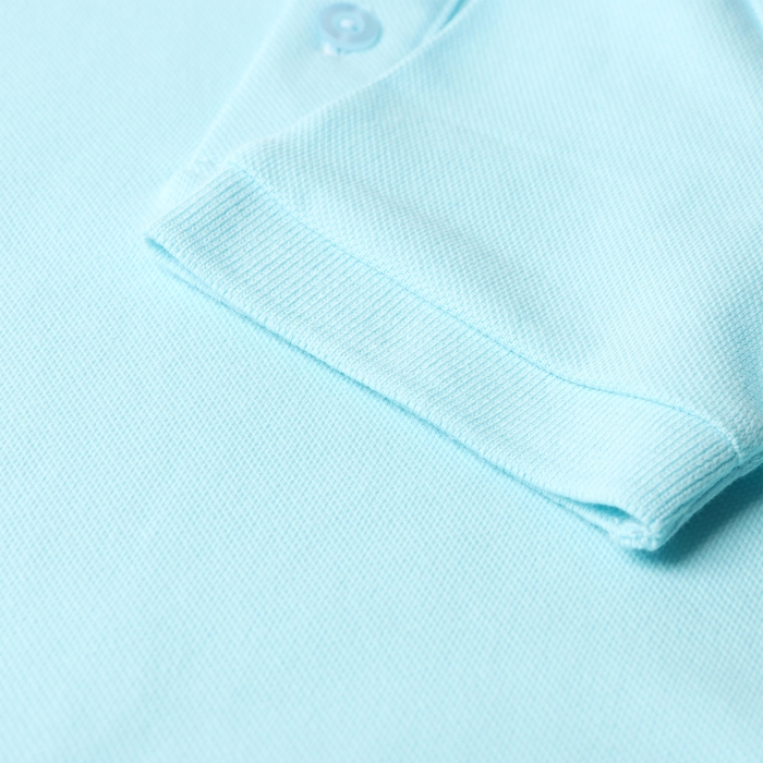 Футболка детская поло MINAKU: Basic line цвет голубой, рост 110