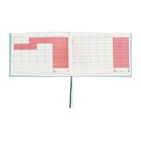Еженедельник датированный 2025 года, 181х127 мм, 64 листа ESCALADA, мягкая обложка из искусственной кожи, блинтовое тиснение, кремовый блок 70 г/м&sup2;, зелёный