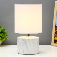 Лампа настольная 16374/1 E14 40Вт бело-серый 16х16х29 см RISALUX