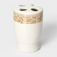 Набор аксессуаров для ванной комнаты Доляна &laquo;Мрамор&raquo;, 3 предмета (дозатор с подставкой 550 мл, 2 стакана)