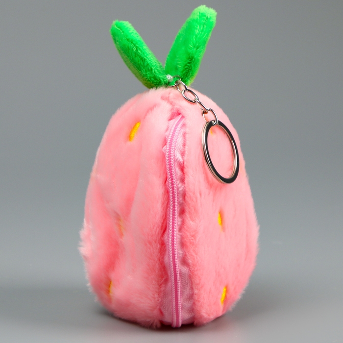 Мягкая игрушка &laquo;Зайка-клубника&raquo; на брелоке, 11 см
