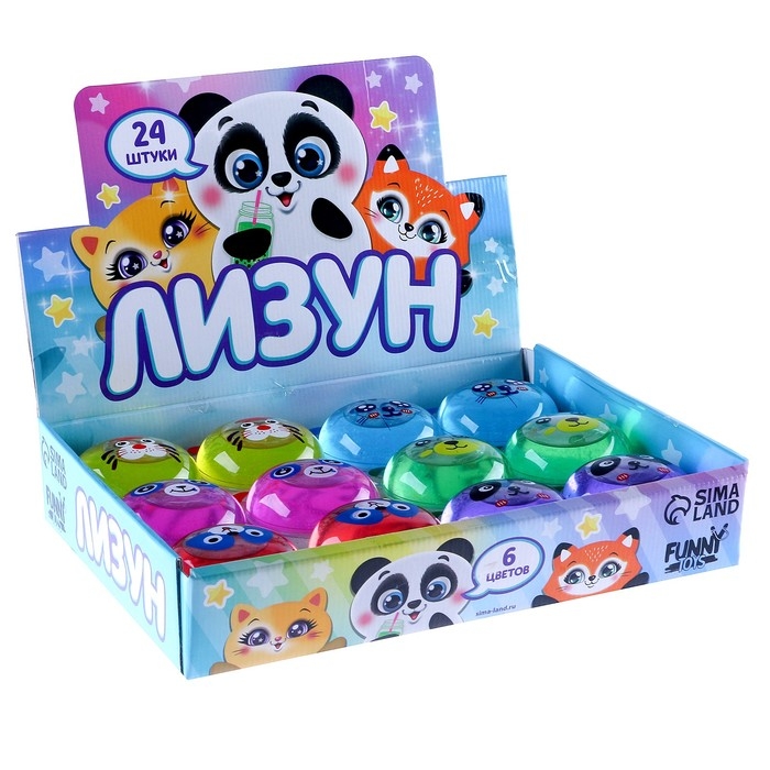 Лизун - слайм &laquo;Зверюшки&raquo;, твёрдый, цвета МИКС