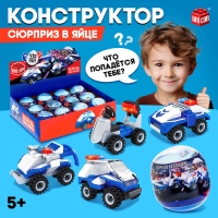Конструктор-сюрприз &laquo;Патруль&raquo;, в яйце, 4 вида, цвет МИКС