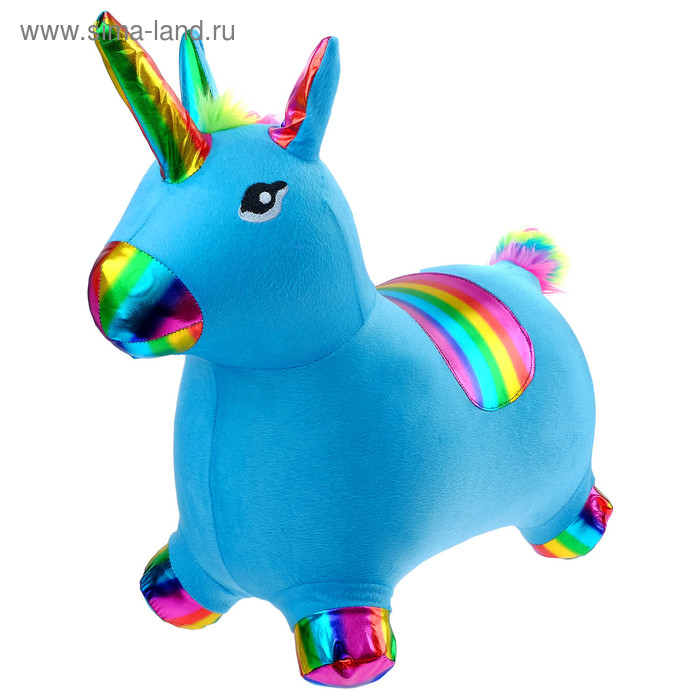 Попрыгун ZABIAKA &laquo;Единорог&raquo;, текстильная отделка, 66х25х44 см, 1350 г, цвет МИКС