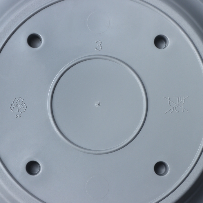 Горшок для цветов с поддоном &laquo;Сильвер ЭКО&raquo;, 1.9 л, d=18 см, цвет светло-серый