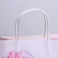 Пакет подарочный крафт, упаковка, &laquo;С любовью&raquo;, 22 х 25 х 12 см