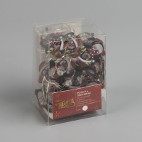 Гирлянда &laquo;Нить&raquo; 2 м роса с насадками &laquo;Пингвин&raquo;, IP20, серебристая нить, 20 LED, 2 режима, батарейки ААх2 (нет в комплекте), свечение белое