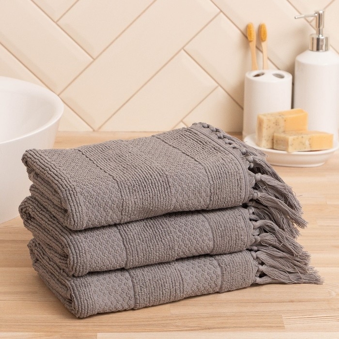 Полотенце для ног Love Life Полотенце для ног Love Life "Turkish dream" 50*90 см, серый, 100% хл, 500 гр/м2