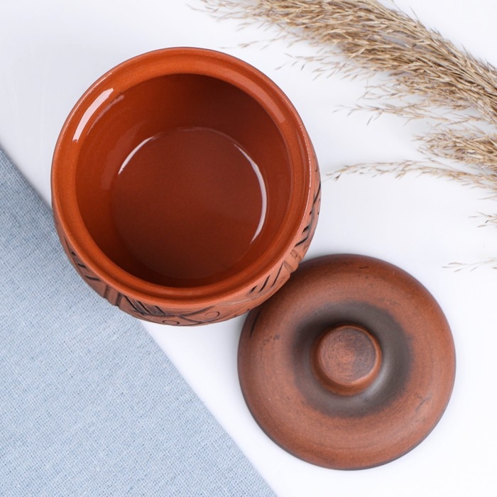 Горшок керамический для запекания Горшок керамический для запекания "Аппетитный" молочение / 0,3л