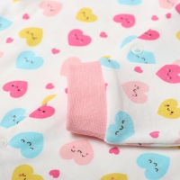 Комбинезон детский, цвет белый/сердечки, рост 68