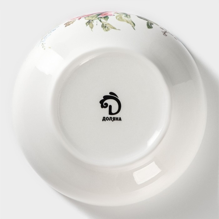 Салатник фарфоровый Доляна «Роза», 600 мл, d=15,5 см, цвет белый Салатник фарфоровый Доляна «Роза», 600 мл, d=15,5 см, цвет белый