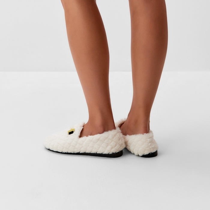 Тапочки женские размер 37, цвет молочный