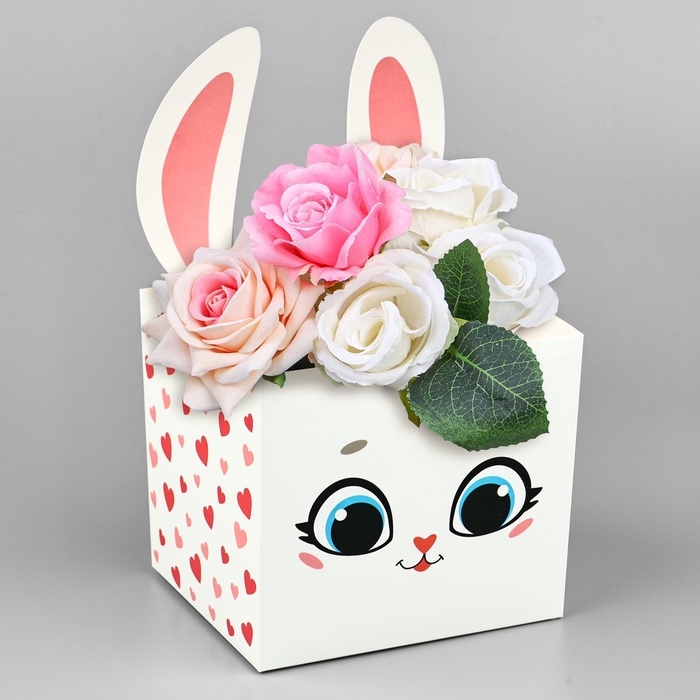 Коробки для мини букетов &laquo;Зайка&raquo;, 12 &times; 20 &times; 10 см