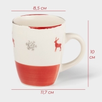 Новогодняя кружка Доляна &laquo;Легенда Севера&raquo;, 360 мл, цвет бежевый