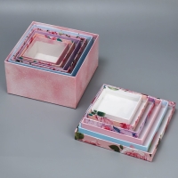 Набор коробок 6 в 1, упаковка подарочная, «Цветы», 10.2 х 10.2 х 6 - 20 х 20 х 11 см Набор коробок 6 в 1, упаковка подарочная, «Цветы», 10.2 х 10.2 х 6 - 20 х 20 х 11 см