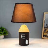 Настольная лампа "Домик" E14 40Вт коричневый 22х22х36 см RISALUX Настольная лампа "Домик" E14 40Вт коричневый 22х22х36 см RISALUX