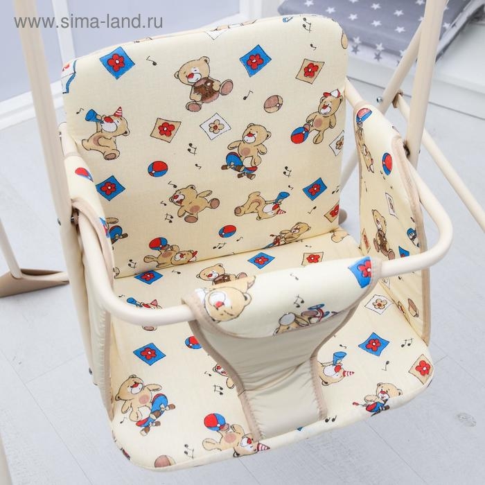 Качели детские напольные &laquo;Ветерок&raquo;, бежевые рисунок МИКС