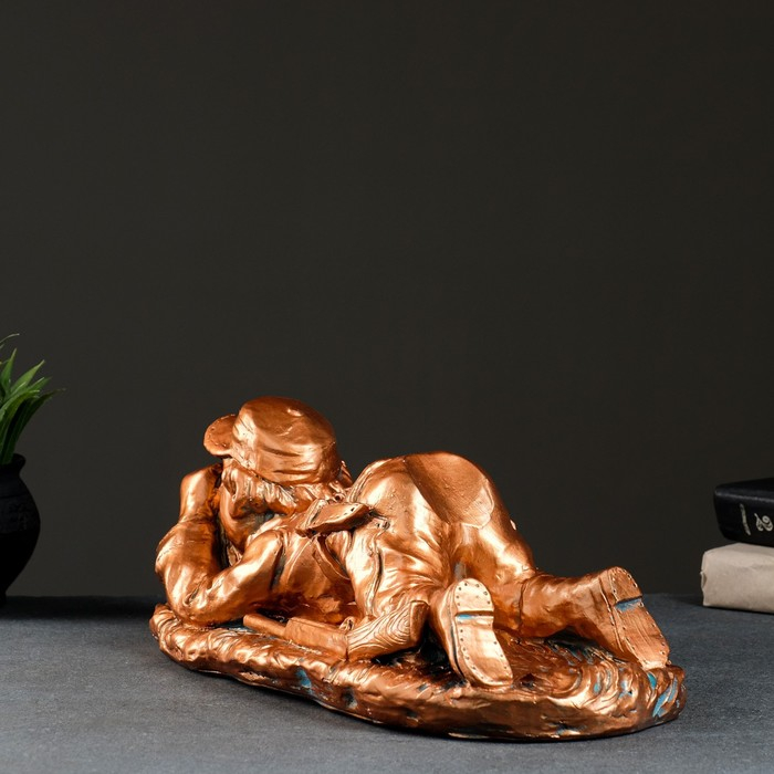 Подставка под бутылку "Охотник" медь 39см