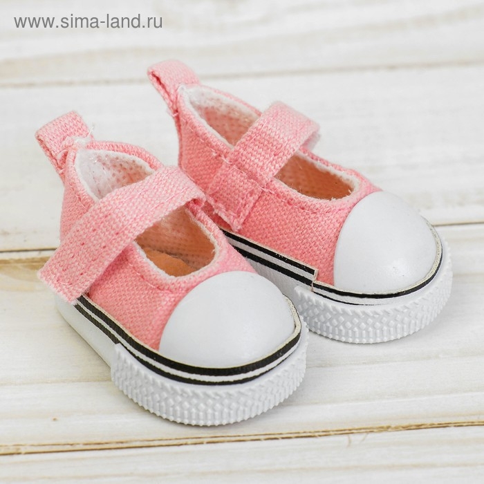 Полукеды для кукол, длина подошвы 5 см, цвет нежно-розовый Полукеды для кукол, длина подошвы 5 см, цвет нежно-розовый