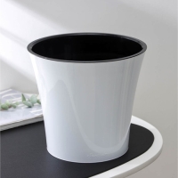 Кашпо для цветов со вставкой &laquo;Арте&raquo;, 5 л, цвет бело-чёрный