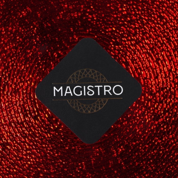 Тарелка стеклянная Magistro «Карамель. Красный», d=21 см, цвет красный Тарелка стеклянная Magistro «Карамель. Красный», d=21 см, цвет красный
