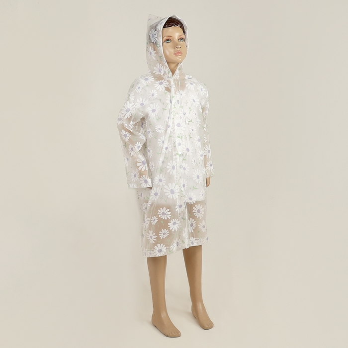 Дождевик детский &laquo;Ромашки&raquo;, рост 125-155 см