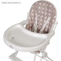 Стульчик для кормления Polini kids 152 «Звезды», цвет макиато-белый Стульчик для кормления Polini kids 152 «Звезды», цвет макиато-белый