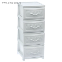 Комод 4-х секционный &laquo;Дельфин&raquo;, белый