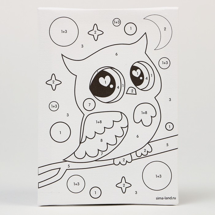 Картина по номерам для детей &laquo;Совушка на ветке&raquo;, 21 х 15 см