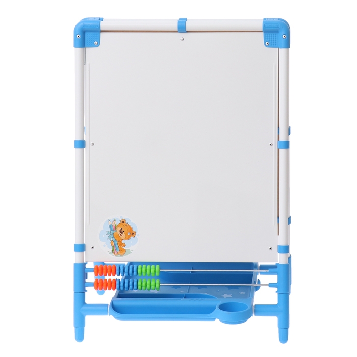 Мольберт детский двусторонний &laquo;Доска знаний&raquo;, регулируется по высоте, + учебные принадлежности, цвет голубой