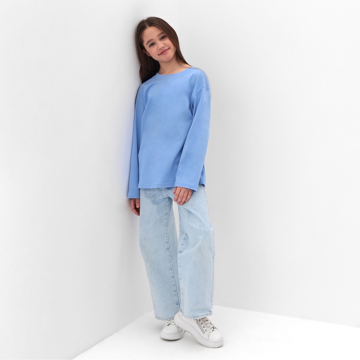 Лонгслив детский MINAKU, цвет голубой, рост 152 см