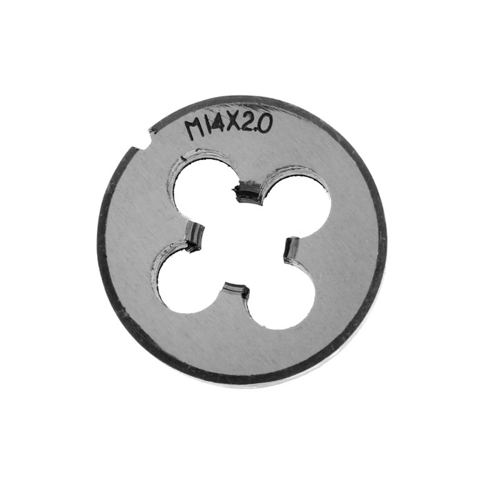 Плашка метрическая ТУНДРА, М14 х 2 мм Плашка метрическая ТУНДРА, М14 х 2 мм