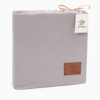 Постельное бельё Этель Denim 1.5 сп, 155х210см, 160х240см, 50х70-2шт, цвет серый, жатый хлопок, 140 г/м2 Постельное бельё Этель Denim 1.5 сп, 155х210см, 160х240см, 50х70-2шт, цвет серый, жатый хлопок, 140 г/м2