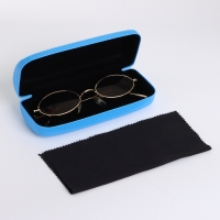 Футляр для очков на хлопушке, длина 15 см, цвет голубой