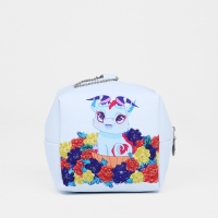 Косметичка-монетница на молнии, цвет голубой Косметичка-монетница на молнии, цвет голубой