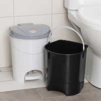 Контейнер для мусора с педалью, 11 л, цвет мраморный Контейнер для мусора с педалью, 11 л, цвет мраморный