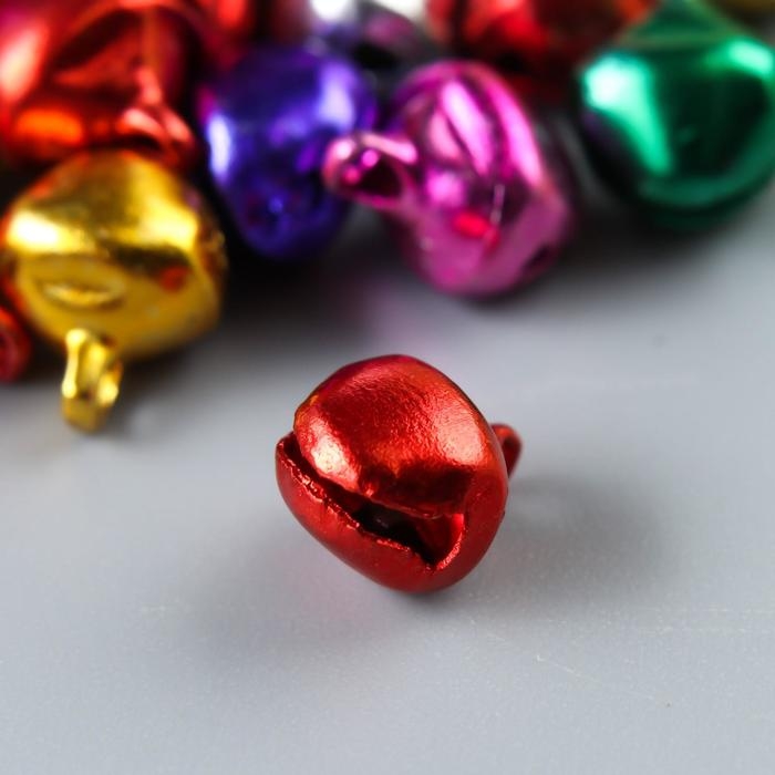 Набор декора для творчества металл Набор декора для творчества металл "Колокольчики цветные" вес 5 гр, d-0,7 см, 12х10 см