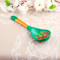 Ложка &laquo;Зеленушка&raquo;, салатная, 6&times;21, хохлома