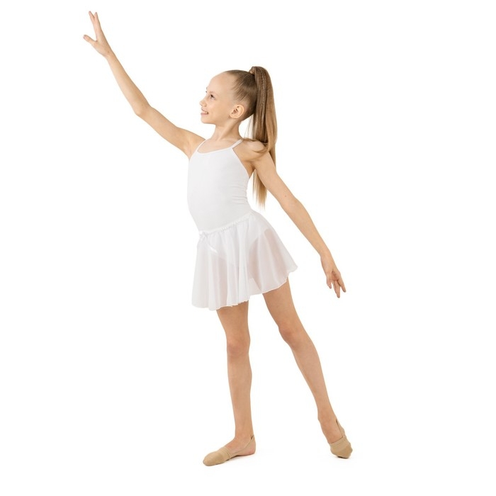 Юбка-солнце для гимнастики и танцев Grace Dance, р. 36-38, цвет белый