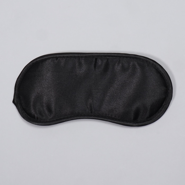 Маска для сна, сатиновая, резинка одинарная, 19 &times; 8,5 см, цвет чёрный