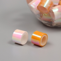 Клейкая лента пластик в банке "Перл. Белый и оранж" н-р 40 шт 1,2 см, дл.0,9 м 7х7х9 см Клейкая лента пластик в банке "Перл. Белый и оранж" н-р 40 шт 1,2 см, дл.0,9 м 7х7х9 см