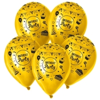 Воздушный шар латексный 12" «Весёлая вечеринка», пастель, цвет жёлтый, 5 шт. Воздушный шар латексный 12" «Весёлая вечеринка», пастель, цвет жёлтый, 5 шт.