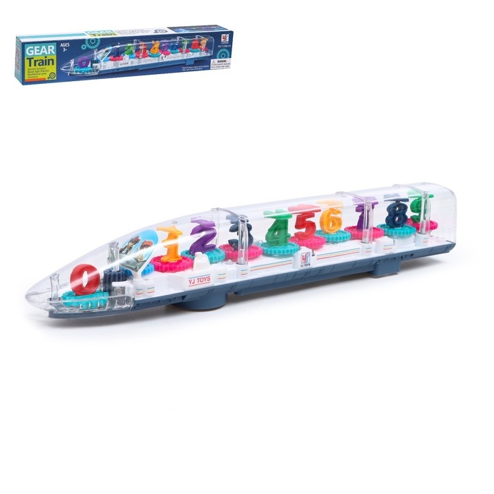 Поезд &laquo;Шестерёнки&raquo;, свет и звук, работает от батареек