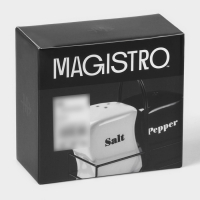 Набор керамический для специй Magistro «Инь-Янь», 2 предмета: солонка, перечница, 150 мл Набор керамический для специй Magistro «Инь-Янь», 2 предмета: солонка, перечница, 150 мл