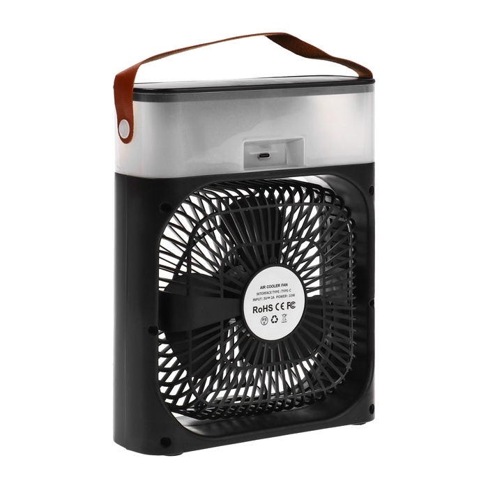 Портативный вентилятор LOF-06, с функцией увлажнителя, 3 скорости, питание USB, чёрный Портативный вентилятор LOF-06, с функцией увлажнителя, 3 скорости, питание USB, чёрный