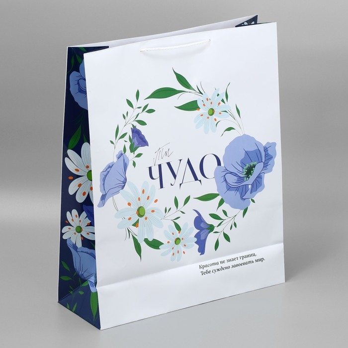 Пакет подарочный ламинированный, упаковка, &laquo;Ты чудо&raquo;, 40 х 49 х 15 см