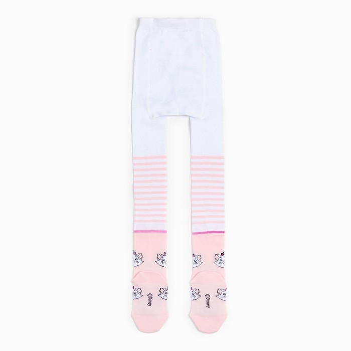 Колготки детские &laquo;Мари&raquo;, Коты аристократы, рост 92-98 см, цвет белый/розовый