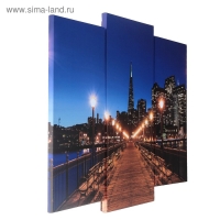 Модульная картина "Вечерняя набережная" (2-25х52; 1-30х60) 60х80 см Модульная картина "Вечерняя набережная" (2-25х52; 1-30х60) 60х80 см